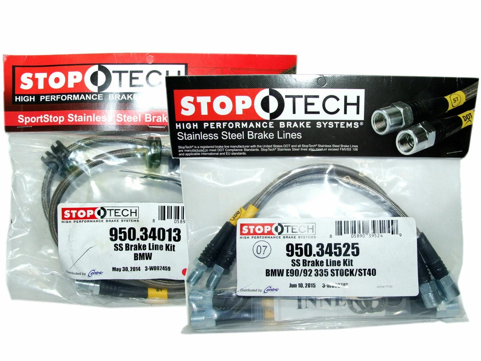 StopTech Stainless Steel Brake Line Kit F&R for 07-12 BMW 128i 135i 328i 335i - Image 1 of 1