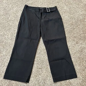 Express Damen Hose schwarz niedriger Bund Schnalle Größe 6 M Editor Oldskool Boot Grunge - Bild 1 von 12