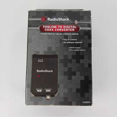 Genuine Radioshack (1142011) Easy To Connect Toslink To Digital Coax Converter  - Image 1 of 4