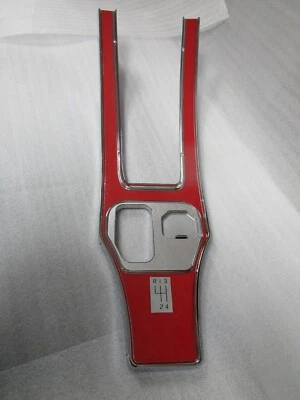 64 Corvette Die Cast Cromado Cambio Manual Consola Placa NUEVO ROJO Foto 1 de 4
