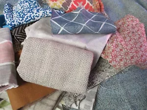 2 KILO UPHOLSTERY FABRIC REMNANT BUNDLE, SUITABLE CRAFTS, PATCHWORK, QUILTING... - Picture 1 of 3