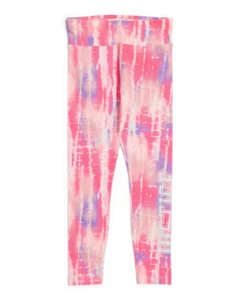 NWT Girl's Size 10 JUSTICE Pink Tie Dye Effect Glitter Leggings - Picture 1 of 6