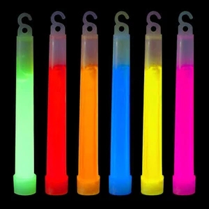 10 PCS Glow Sticks Bulk, 6” Industrial Grade Colorful Light Sticks. Ultra Bright - Picture 1 of 18
