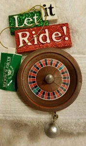LET IT RIDE Resin Christmas Ornament Holiday KURT ADLER - Picture 1 of 2