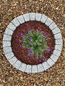 Base de fuente círculo de jardín granito envolvente borde superior hierba losa de borde ladrillo - Imagen 1 de 12