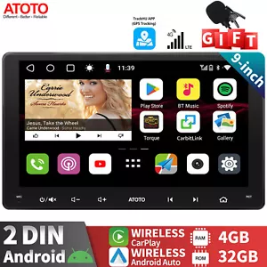 ATOTO S8 MS 9in QLED 1280x720 Android 2Din Car Stereo 4G+32G GPS Tracking 4G LTE - Picture 1 of 7
