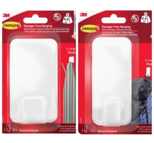 Command XL Wandhaken strapazierfähig beschädigungsfrei hängend Halt 4,5 kg 8,5 kg - Größen - Bild 1 von 5