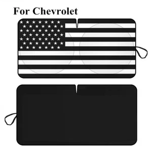 Parabrisas de coche bandera de Estados Unidos parasol bloque térmico cubierta protector para Chevrolet accesorio - Imagen 1 de 12