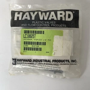 Hayward LC10025T Universal Stopcock Plastic Valve 1/4" PVC - Picture 1 of 2