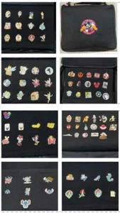 Authentic Disney Trading Pins 1999-2000s 80 Lot & 12”x14” Embroidered MM Bag EUC - Picture 1 of 24
