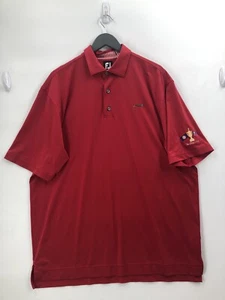 Footjoy Polo Shirt Adult Extra Large Red Lightweight Golfing Rugby FJ Mens - Picture 1 of 12
