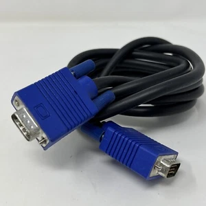 SVGA SUPER VGA Monitor 15PIN M/M Male To Male Cable CORD FOR PC TV HDTV Blue 6’ - Picture 1 of 6
