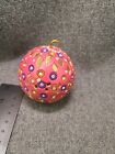 Vintage Composite Bejeweled Christmas Tree Ornament Bubble Gum Pink