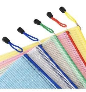 A4 Plastic Zip File Bags Storage Document Folder pack of 4 randomly slected - Picture 1 of 3
