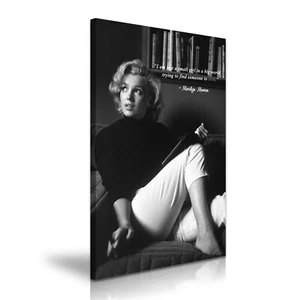 Marilyn Monroe Zitat Finde jemanden zum Lieben moderner Kunst-Leinwanddruck ~ 5 Größen  - Bild 1 von 7