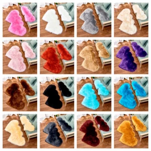 Heart Shape Faux Fur Carpet Rugs Footcloth Floor Mat Fluffy Plush Soft Room - Picture 1 of 29