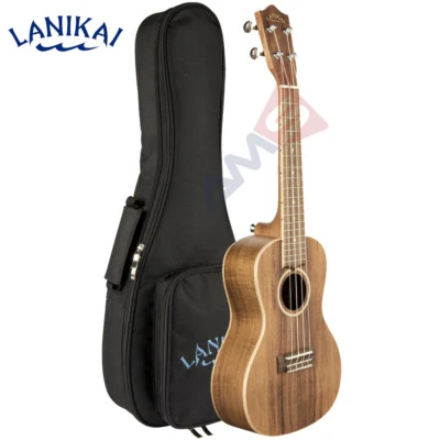 Lanikai ACST-C Solid Acacia Top Concert Size Ukulele Natural With Padded Gig Bag - Image 1 of 4