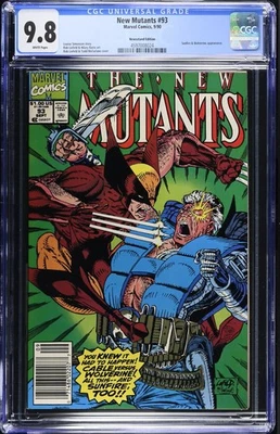 New Mutants #93 (1990) Sunfire & Wolverine Appearance - CGC 9.8 Newsstand - Image 1 of 2