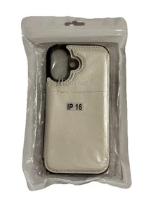 Wallet Card Case Cover Leather Magnetic For iPhone 16 6.1 White - Picture 1 of 6