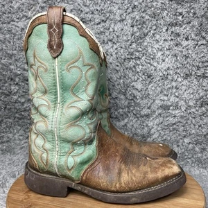 Justin Gypsy Cowboy Western Boots Womens 8.5 B Leather Brown Turquoise L2904 - Picture 1 of 10