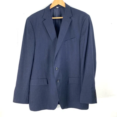 M&S Nova Fides Italian Linen Blend Blazer Jacket UK 46 Reg Navy Blue Marks Spenc - Image 1 of 4