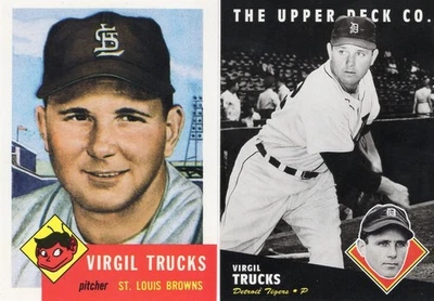 Virgil Trucks Lot of 2 1953 Topps Archives/1994 Upper Deck - Image 1 of 2
