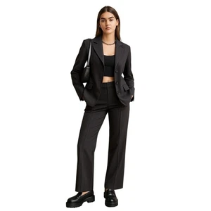 Modern Essentials Junior schwarz Nadelstreifen 2-teiliges Anzug-Set - Größe Medium - Bild 1 von 10
