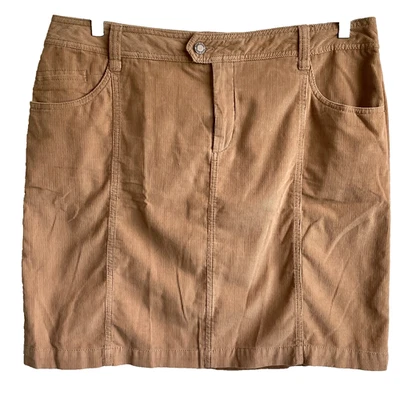 Женская прямая светло-коричневая юбка Faded Glory из вельвета размер 18 богемное вестерн  - Изображение 1 из 4