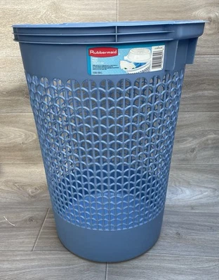Vtg Rubbermaid Laundry Basket Clothes Hamper Blue 1.6BU, 56.4L No Lid - Image 1 of 4
