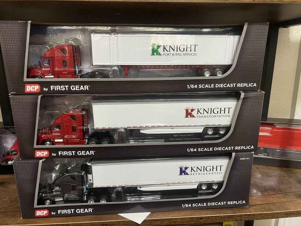 1/64 dcp Set Of 3 Knight Transportation Trucks . Reefer Van Container - Image 1 of 4
