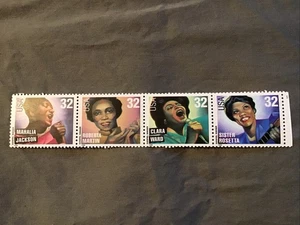 US 1998 SC#3216-19 GOSPEL SINGERS FRANCOBOLLO Striscia di 4 MNH - Foto 1 di 2