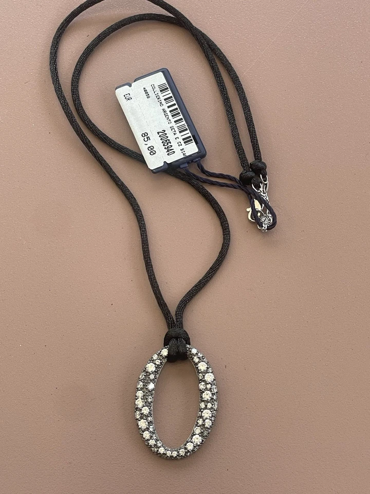 Collana Bliss argento e seta - Immagine 1 di 4