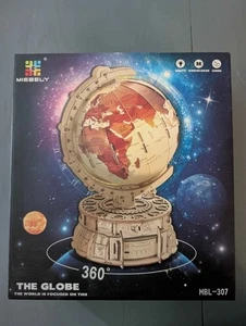 RMOKA 3D Wooden Puzzles for Adults Illuminated Globe W/ Stand 188pcs 3D Puzzle - Picture 1 of 4