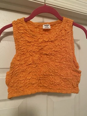 New Cotton On Orange Crop Top Tee Size Medium Women’s - Image 1 of 4
