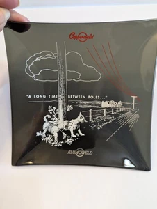 Cenicero de plato de baratija publicitaria Copperweld de colección 5"x5"  - Imagen 1 de 9