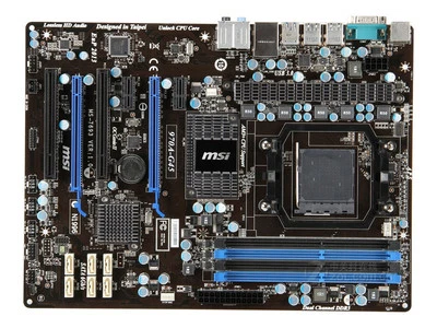 MSI 970A-G45 Motherboard AMD 970 DDR3 Socket AM3+/AM3 ATX w/ IO Shield - Image 1 of 4