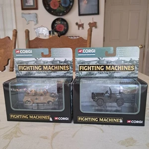 CORGI SHOWCASE COLLECTION FIGHTING MACHINES, Kuebelwagon & Willys Jeep, NIB - Picture 1 of 4