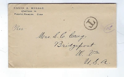Puerto Principe, Commercial to Bridgeport WV, Postage Due, Enclosure - Image 1 of 3