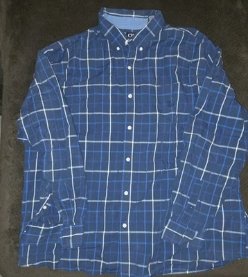 Chaps 3xl Long Sleeve Dark Blue Plaid - Image 1 of 3