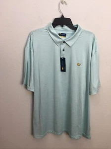 NEW Jack Nicklaus Mens Golf Polo Shirt 2XL Short Sleeve Striped Green NWT $68.00 - Picture 1 of 7