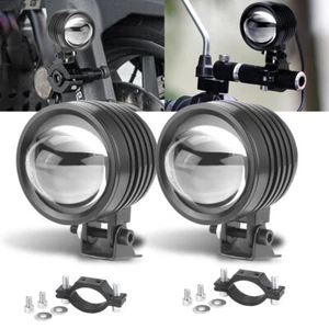 2X Faro LED Punto de Trabajo Blanco Amarillo Alto-Bajo Motocicleta Conducción Antiniebla ATV - Imagen 1 de 9
