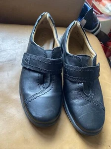 Bins HOTTER "SHADOW" BLACK LEATHER SHOES UK 5.5 - Picture 1 of 8