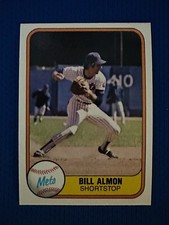 1981 FLEER #332 BILL ALMON New York METS NM-MT BETTER Rhode Island BORN