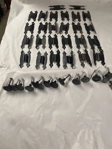 Lg Lot Vintage Hammered 1/4"  Cabinet offSet Hinges & Drawer Pulls - Picture 1 of 16