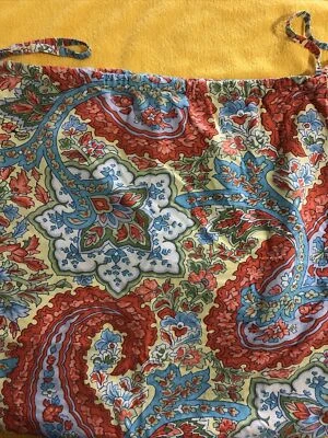 April Cornell Cotton Duffle Bag Laundry, Linen Floral Boho Drawstring Tote - Image 1 of 4