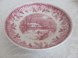 SPODE Winter's Eve Red- England- Individual Pasta Bowl 9 3/4” - Picture 1 of 8