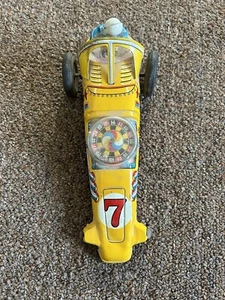 Roulette Racer Metal Toy Car Friction Powered Masuya Rare 1950s Missing Wheels - Picture 1 of 8