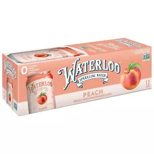 Waterloo Sparkling Water, Peach Naturally Flavored, 12 Fl Oz Cans (pack Of... - Picture 1 of 4