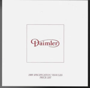 Daimler DS420 Limousine Prices & Optional Extras 1988-89 UK Foldout Brochure - Picture 1 of 2