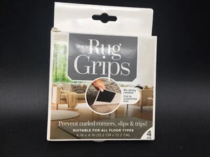 4 Pack Rug Carpet Mat Grippers Non Slip Anti-skid Washable Reusable Grips Pads - Picture 1 of 2